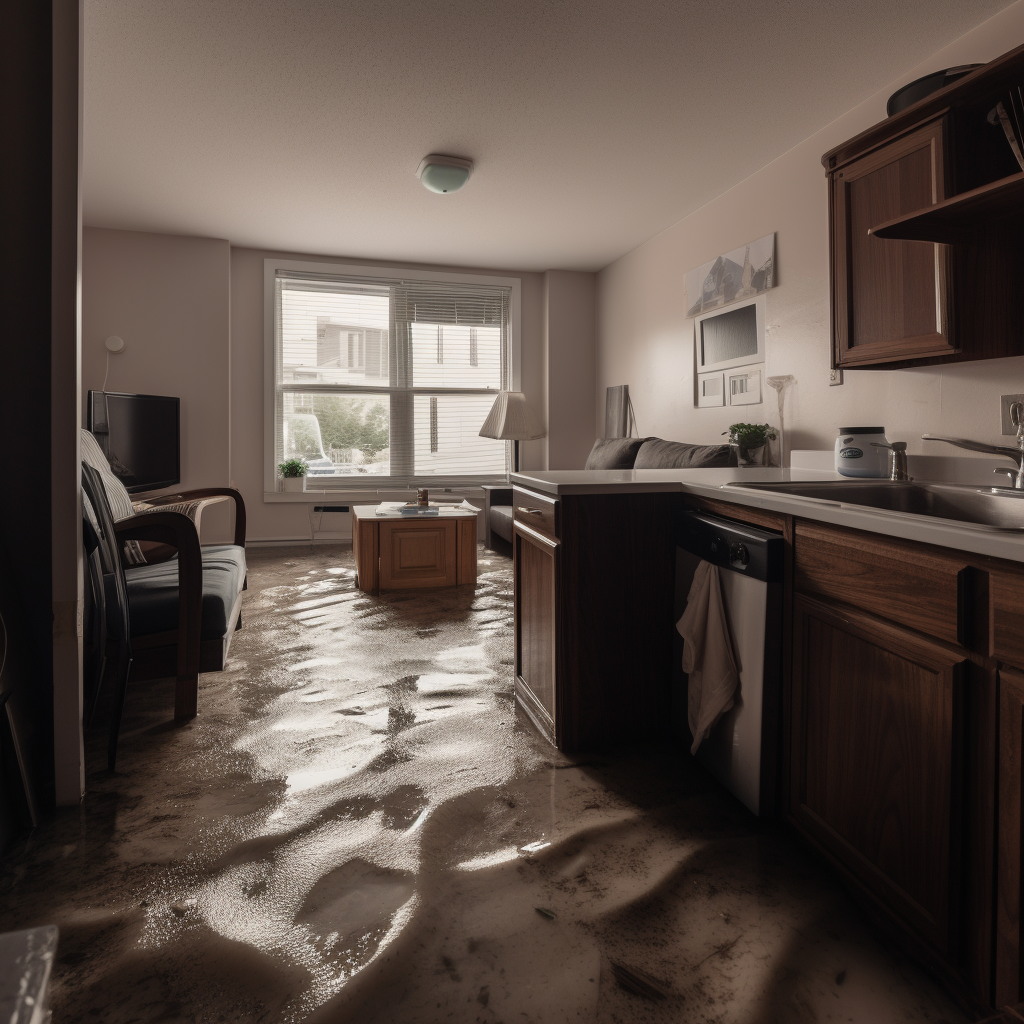  flooded apartment - renters insurance